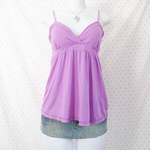 american eagle babydoll cami y2k lace trim fairycore indie sleaze top